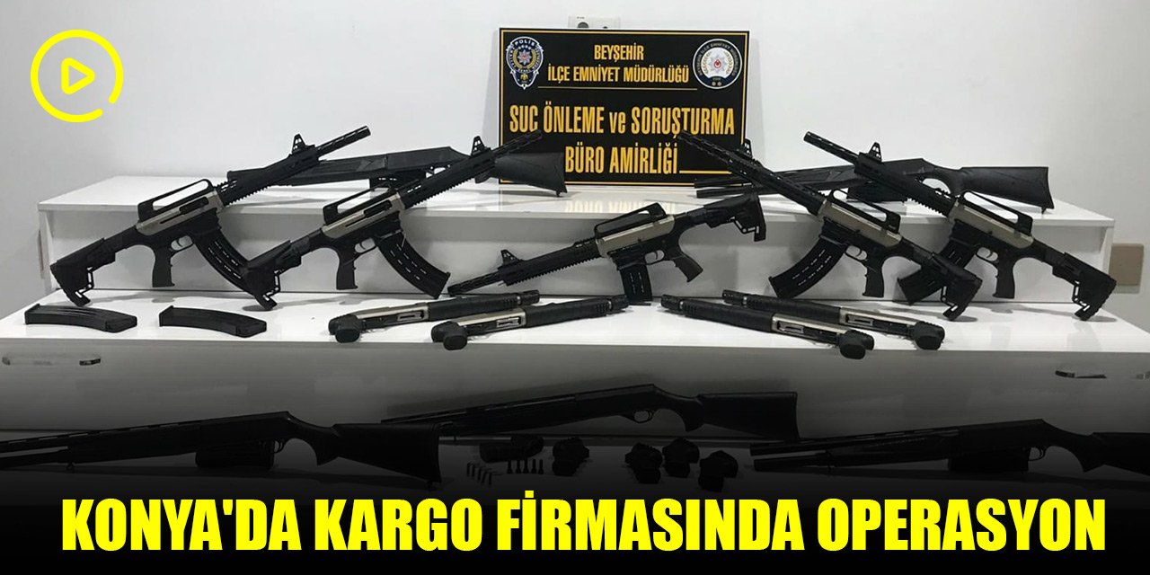 Konya'da operasyon! Kargo firmasında ruhsatsız silah ele geçirildi