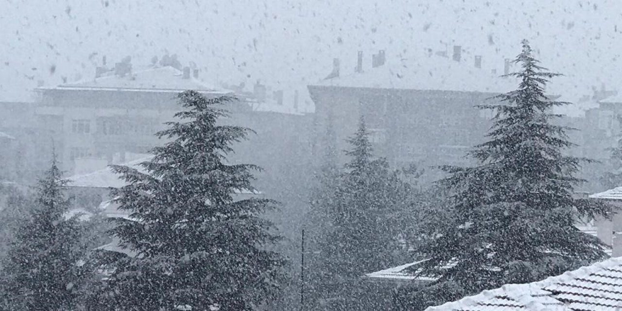 Konya'nın Ereğli ilçesine kar yağışı etkili oldu