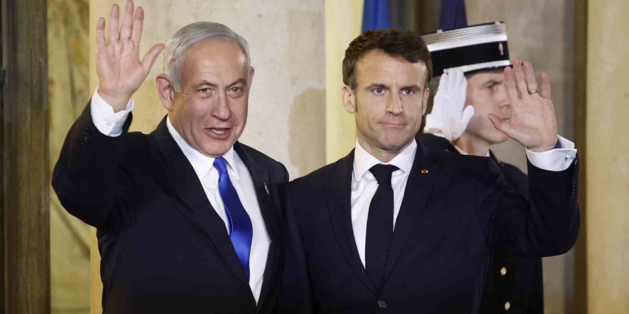 Netanyahu ve Macron, Paris’te görüştü