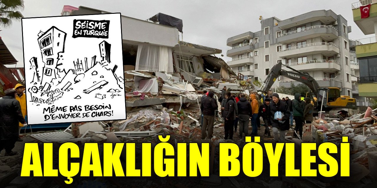 Charlie Hebdo'dan, Türkiye'deki depremler için alçakça çizim