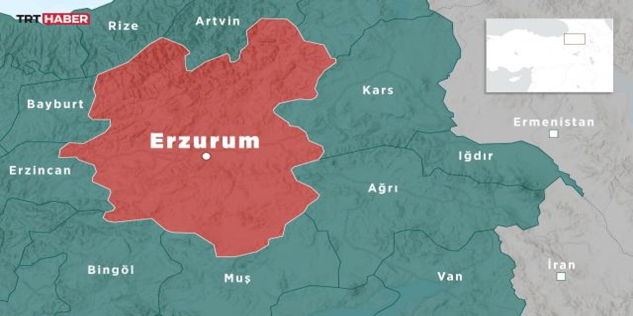 Erzurum'da 4,6 büyüklüğünde deprem