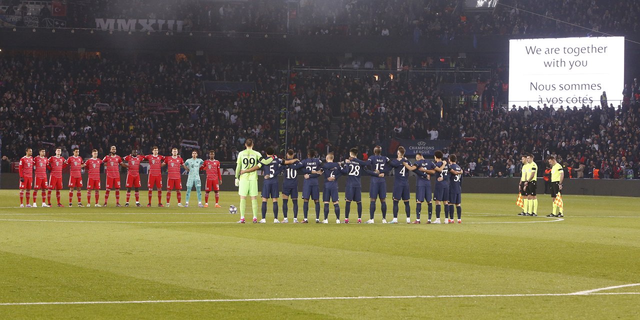 Şampiyonlar Ligi maçları depremzedelere saygı duruşuyla başladı