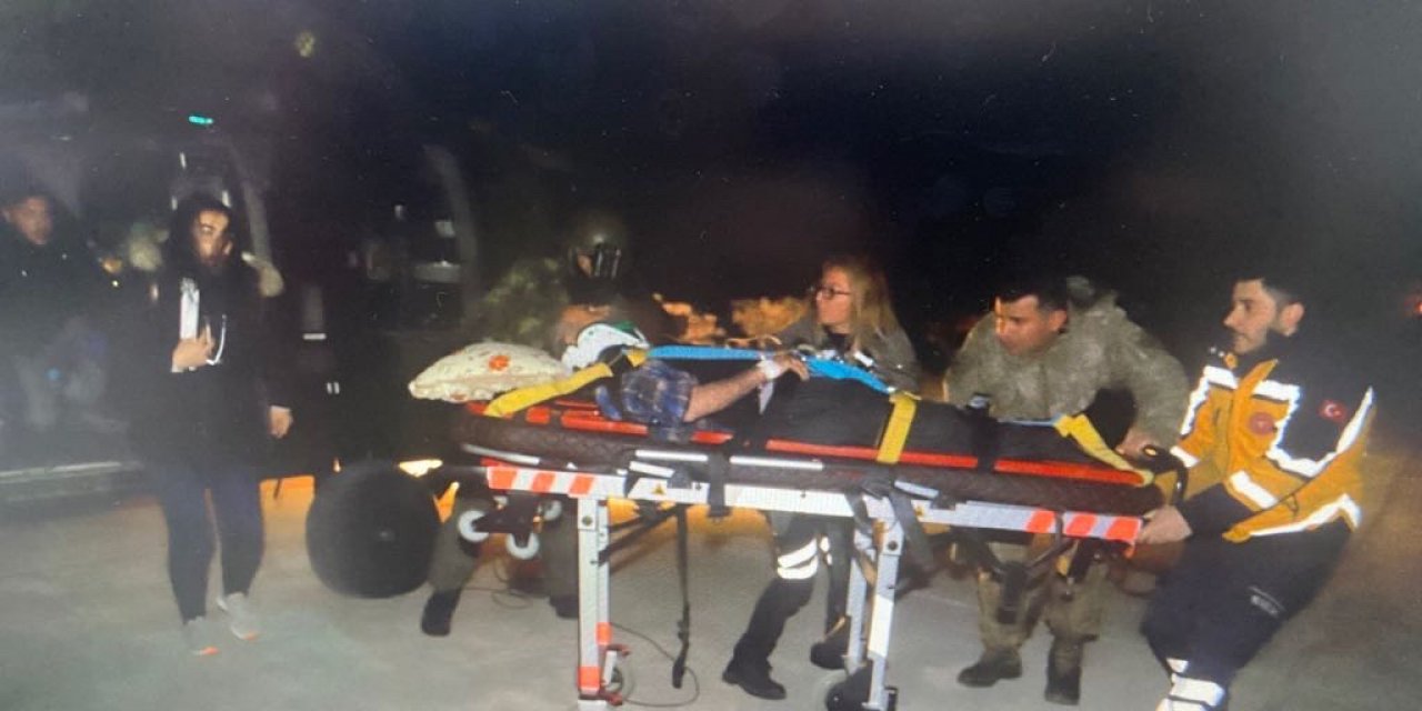 MSB: Yaralı vatandaşımız askeri helikopterle hastaneye tahliye edildi