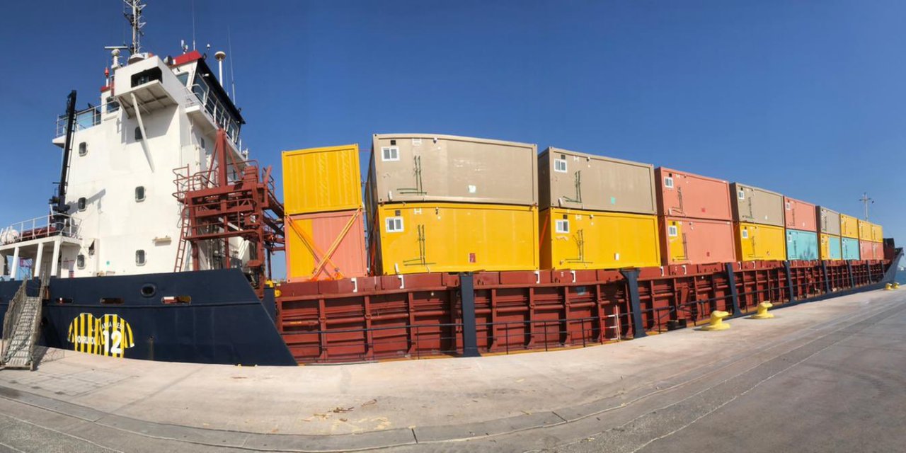 Katar’ın bağışladığı konteynerin bir bölüm daha yolda