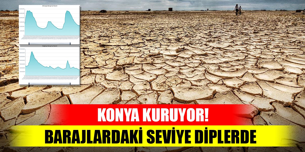Konya’da kuraklık tehdidi büyüyor, Barajlardaki seviye diplerde!