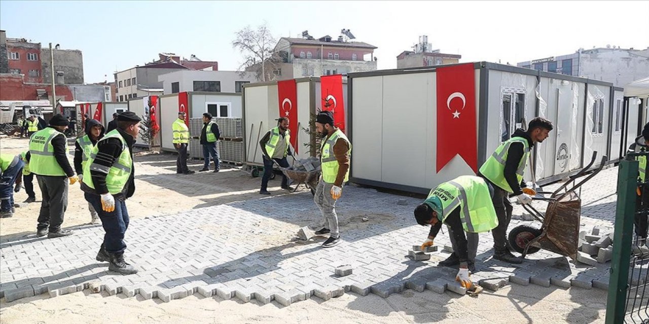 Elbistan'daki "konteyner çarşı"nın kurulumu yüzde 90 tamamlandı