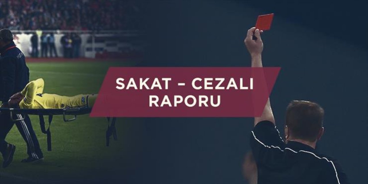 Konyaspor ve Giresunspor'da oynayamayan futbolcular