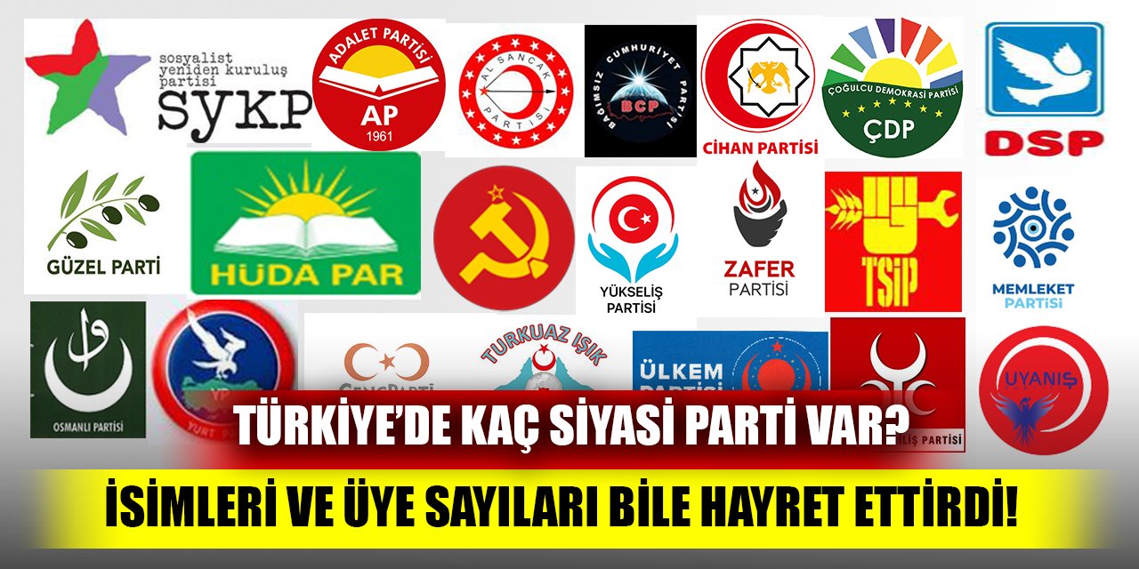 Türkiye’de kaç siyasi parti var? İsimleri ve üye sayıları bile hayret ettirdi