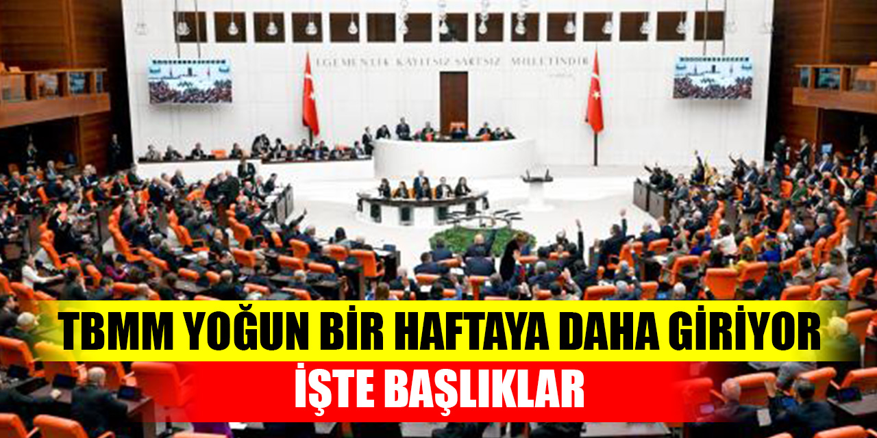 TBMM yoğun bir haftaya daha giriyor: İşte başlıklar...