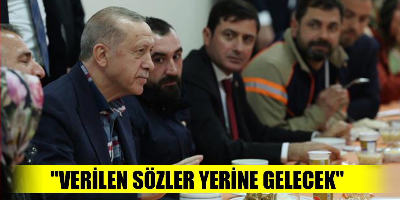 Cumhurbaşkanı Erdoğan depremzedelerle buluştu