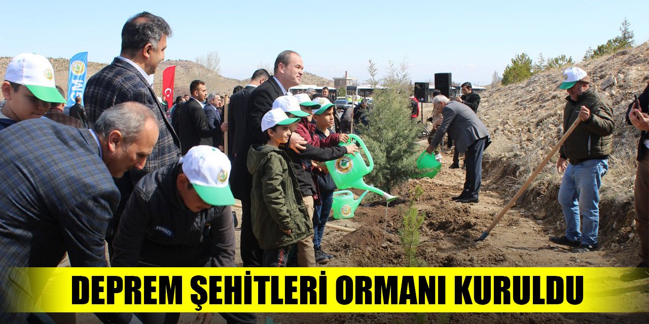 Konya'da deprem şehitleri ormanı kuruldu