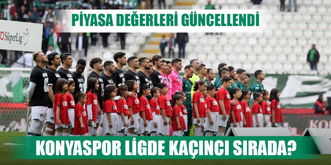 Piyasa değerlerine göre Konyaspor'un sıralaması