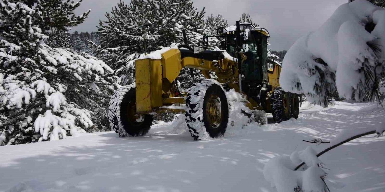 İki gündür etkili olan yoğun kar nedeniyle 15 köye ulaşım sağlanamıyor