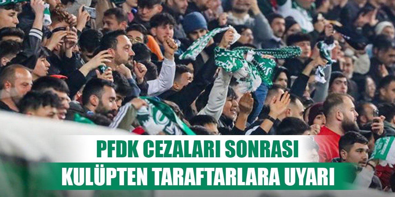 Konyaspor'dan taraftarlara mesaj