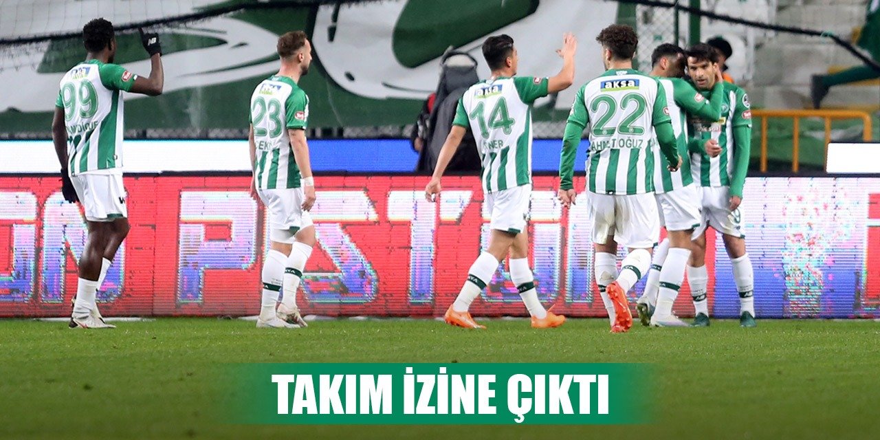 Konyasporlu futbolcular 3 gün izinli