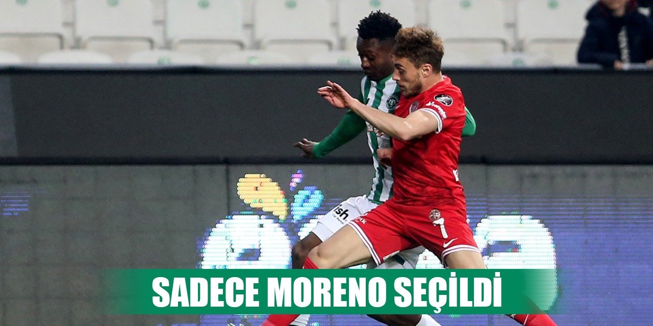 Konyaspor'da yenilerden sadece Moreno maça başladı