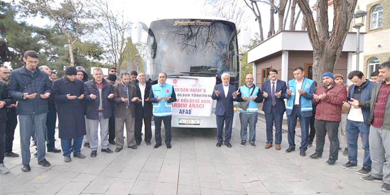 Konya’dan 41. destek ekibi dualarla Hatay’a uğurlandı
