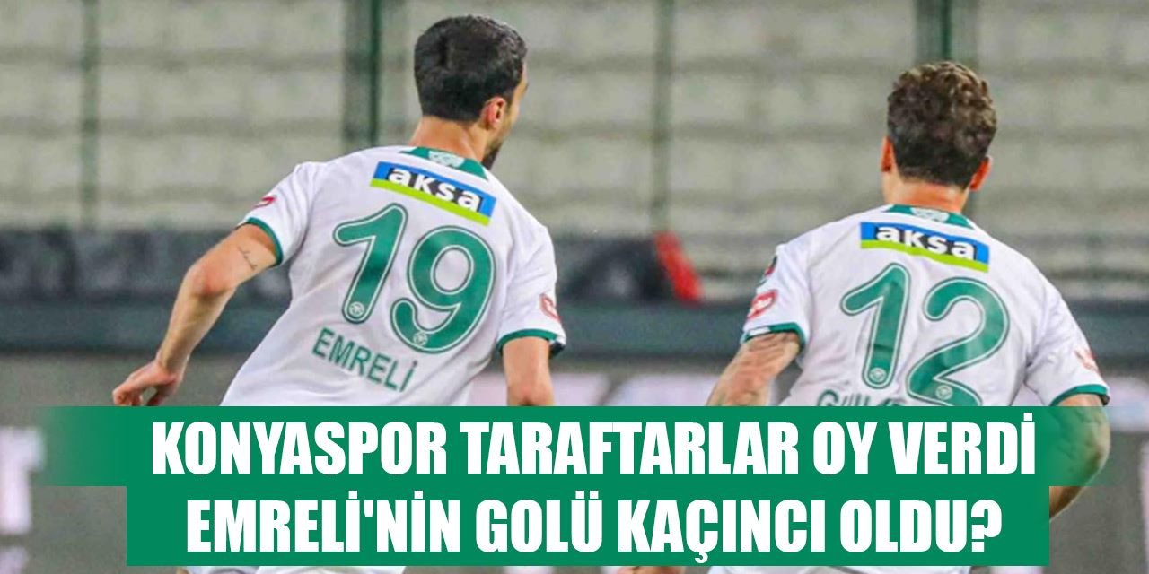Konyasporlu Emreli haftanın golü yarışmasında