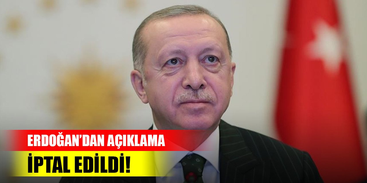 Son Dakika! Cumhurbaşkanı Erdoğan'ın tüm programları iptal edildi