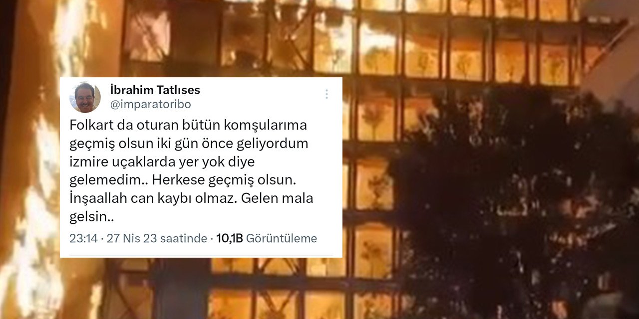 İzmir'de İbrahim Tatlıses'in de oturduğu site yandı! Şanatçıdan ilk açıklama