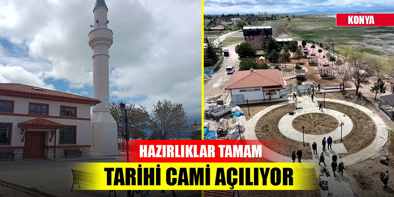 Konya'da restorasyonu tamamlanan tarihi cami açılıyor