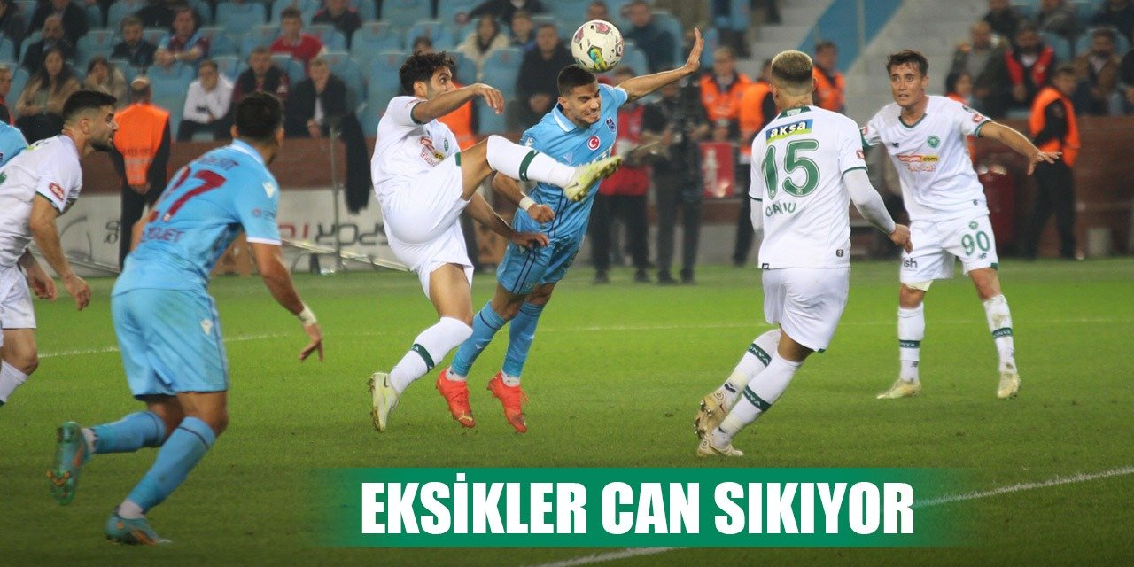 Konyaspor-Trabzonspor, iki takımdaki eksik oyuncular