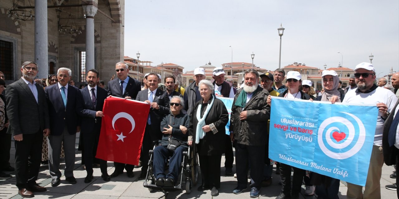 "5. Uluslararası Sevgi ve Barış Yürüyüşü" Konya'da sona erdi