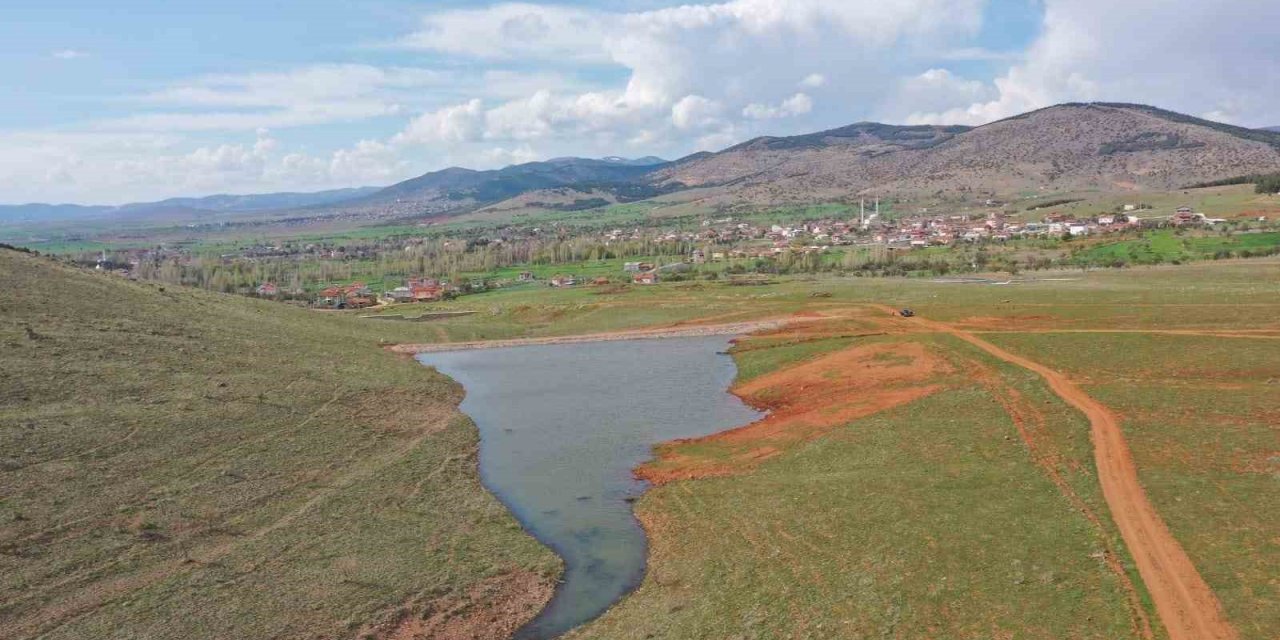 Konya'daki HİS göleti yağışlarla suyla doldu
