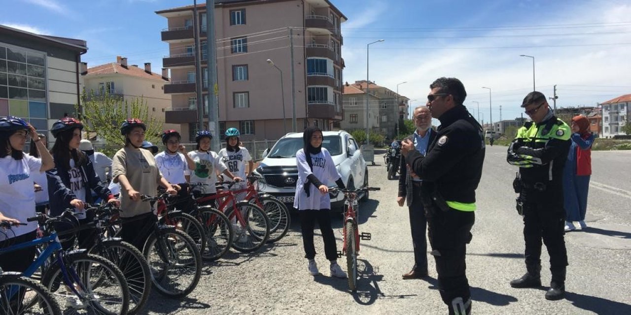 Konya Ereğli’de bisiklet sürücülerine eğitim