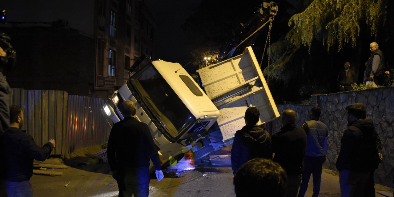 Ağırlık dengesiz olunca yan yattı