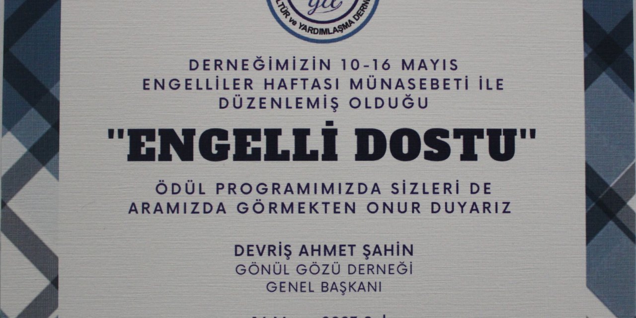 “Engelli Dostu” ödül töreni  gerçekleştirilecek