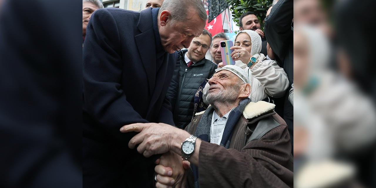 Cumhurbaşkanı Erdoğan, Hüseyin Amca'yla buluştu