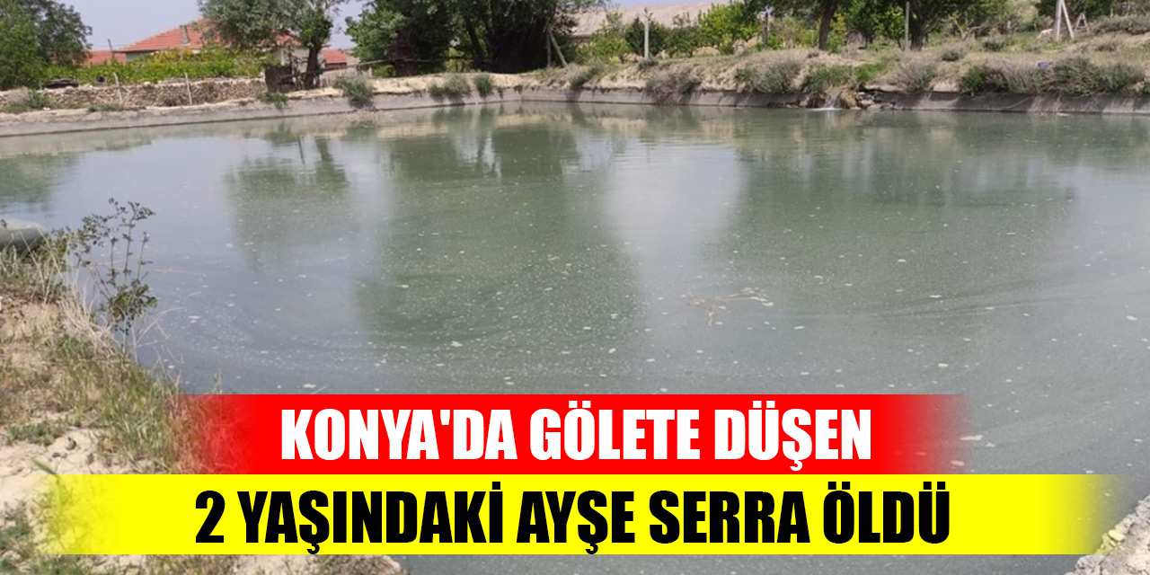 Konya'da gölete düşen 2 yaşındaki Ayşe Serra öldü