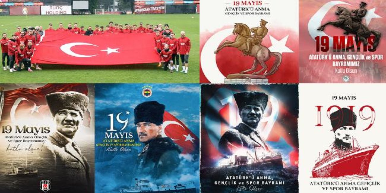 Süper Lig kulüplerinden 19 Mayıs mesajları