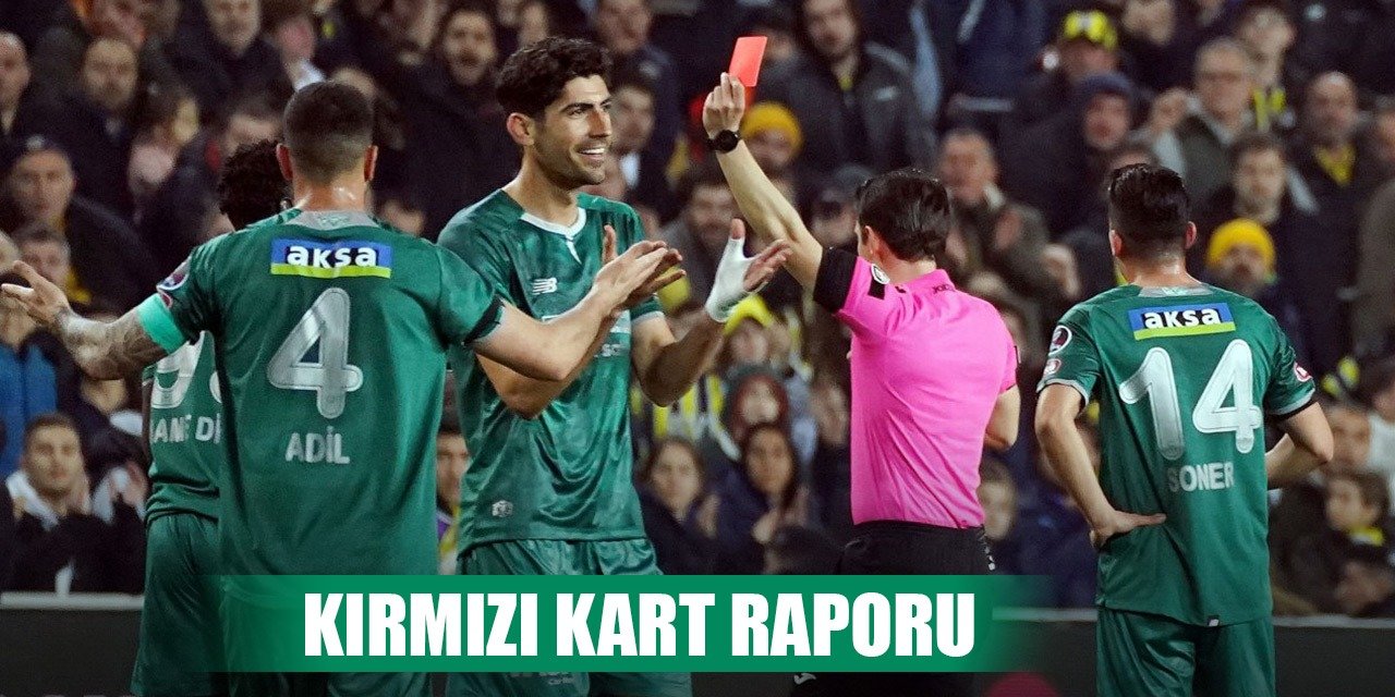 Konyaspor'un kırmızı kart raporu