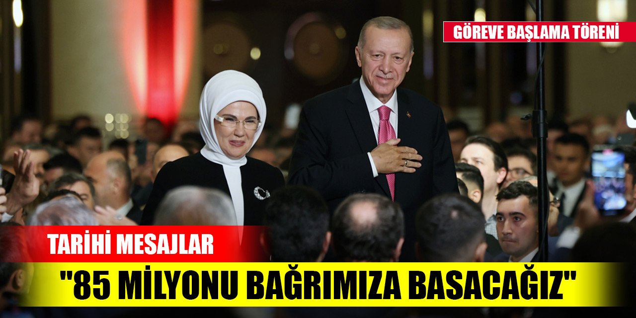 Cumhurbaşkanı Erdoğan'dan tarihi mesajlar: "85 milyonun tamamını bağrımıza basacağız"