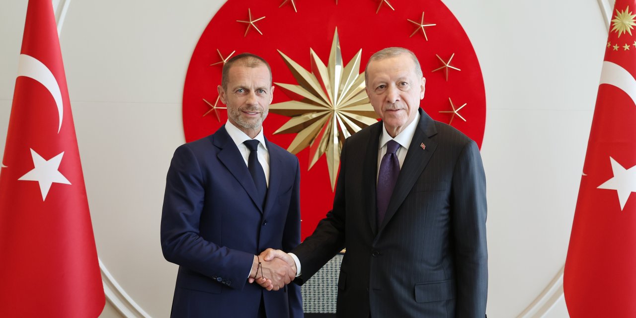 Cumhurbaşkanı Erdoğan, UEFA Başkanı Ceferin ile görüştü
