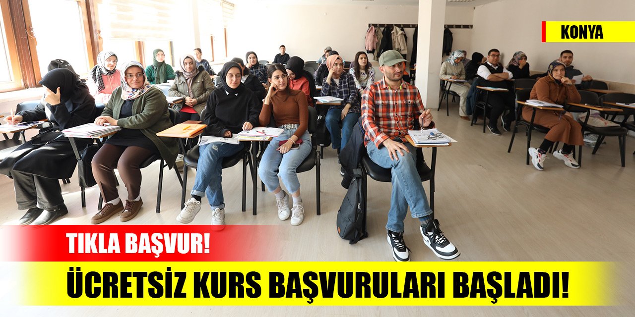 Konya'da ücretsiz kurs başvuruları başladı! Tıkla başvur (Komek Yaz Dönemi 2023)