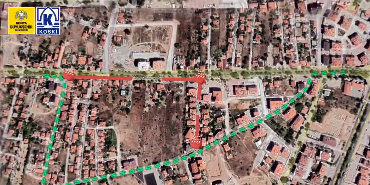 Konya'daki bu yol tek taraflı olarak trafiğe kapatıldı