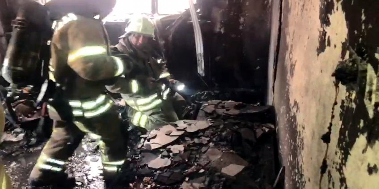 Yangında 7 kişi kurtarıldı