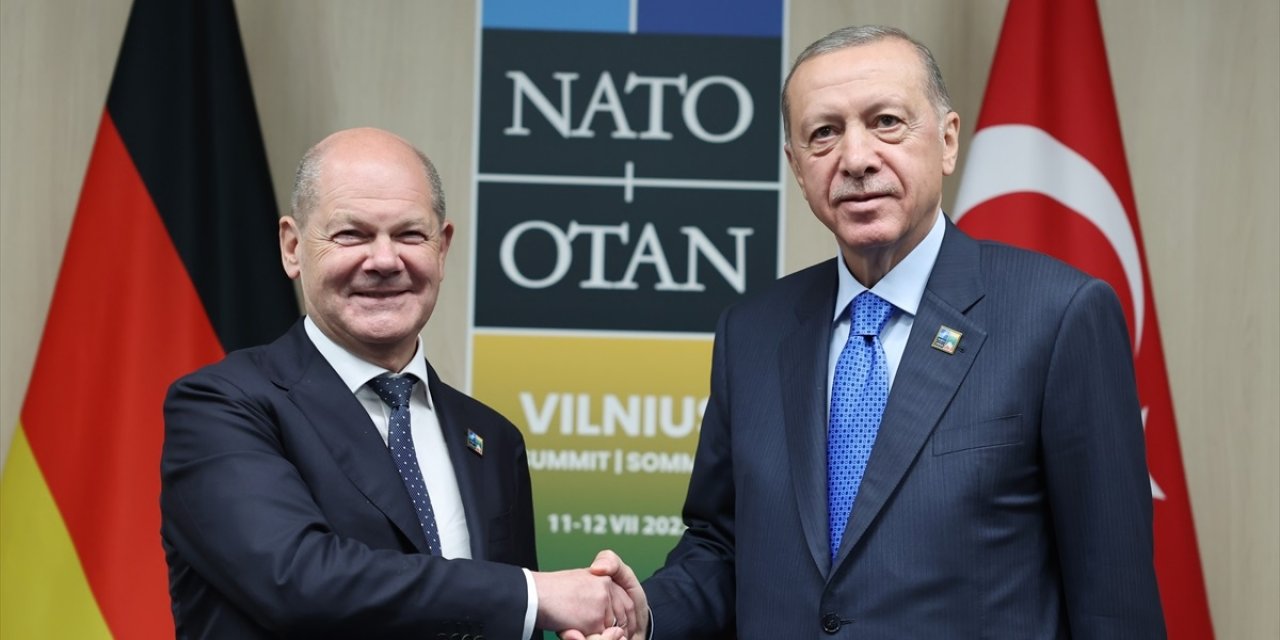 Cumhurbaşkanı Erdoğan, Almanya Başbakanı Olaf Scholz ile görüştü