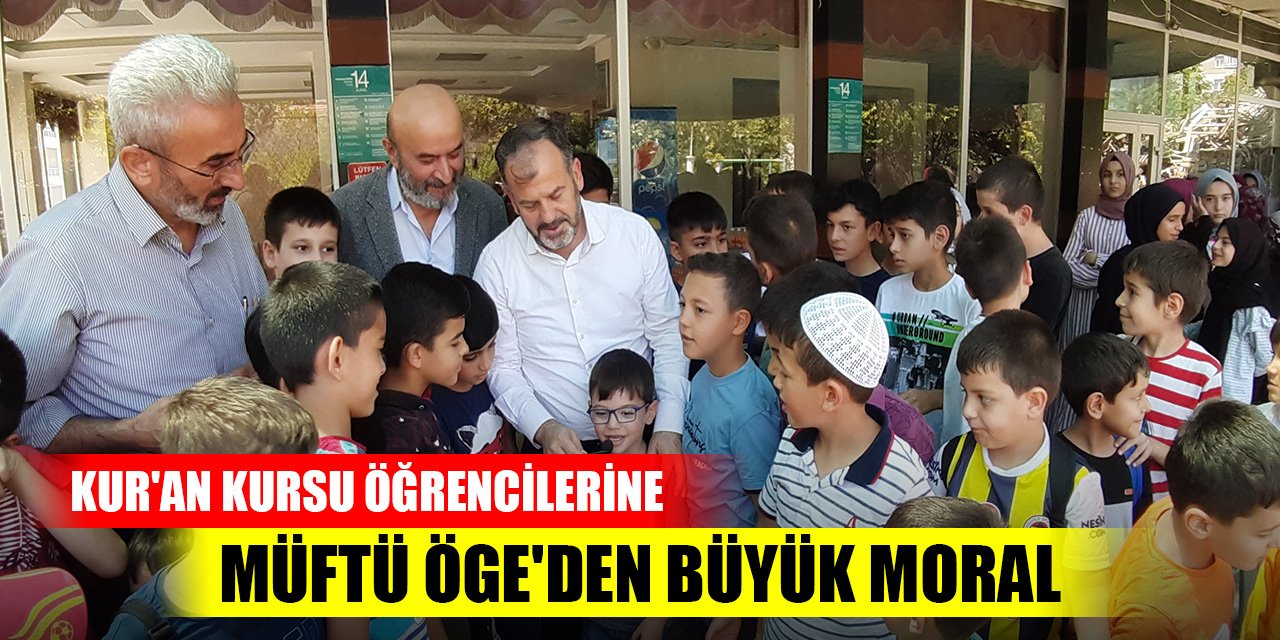 Kur'an kursu öğrencilerine müftü Öge'den büyük moral