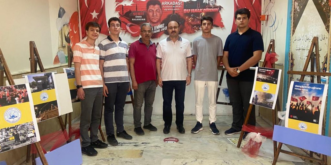 Konya Şehit Mehmet Lütfi Gülşen Anadolu Lisesi öğrencilerinden anlamlı sergi