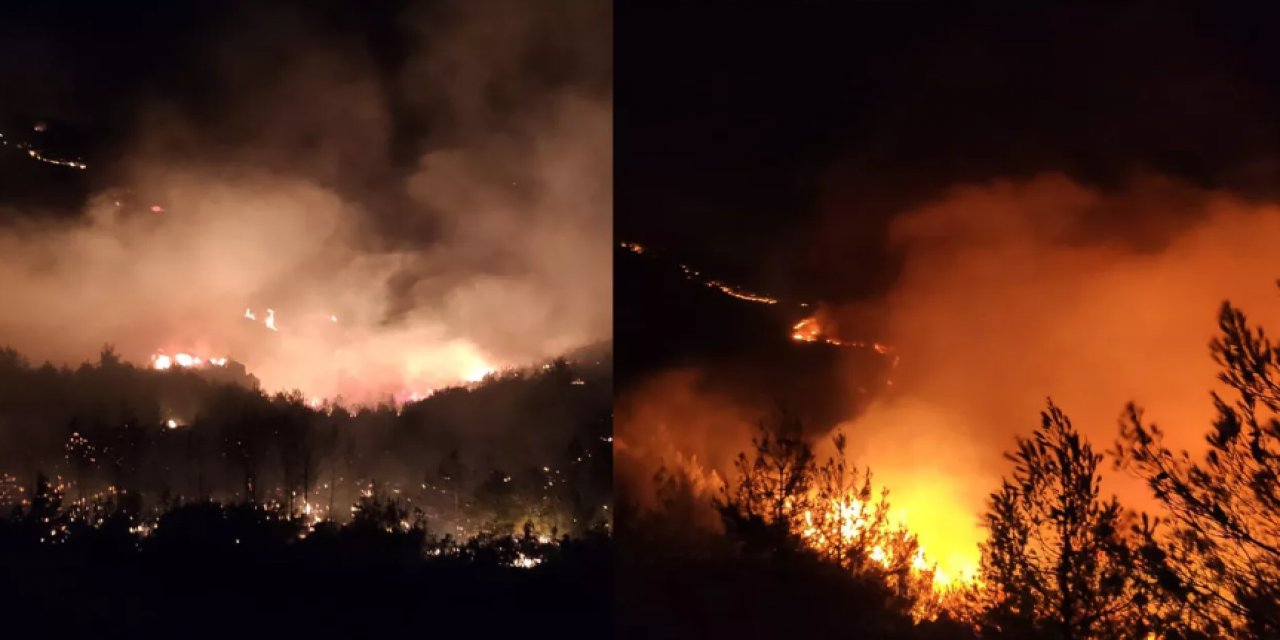 Mersin'deki orman yangınında tahliyeler başladı