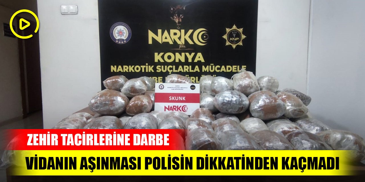 Konya'da uyuşturucu operasyonu! Gizli bölme polisin dikkatinden kaçmadı