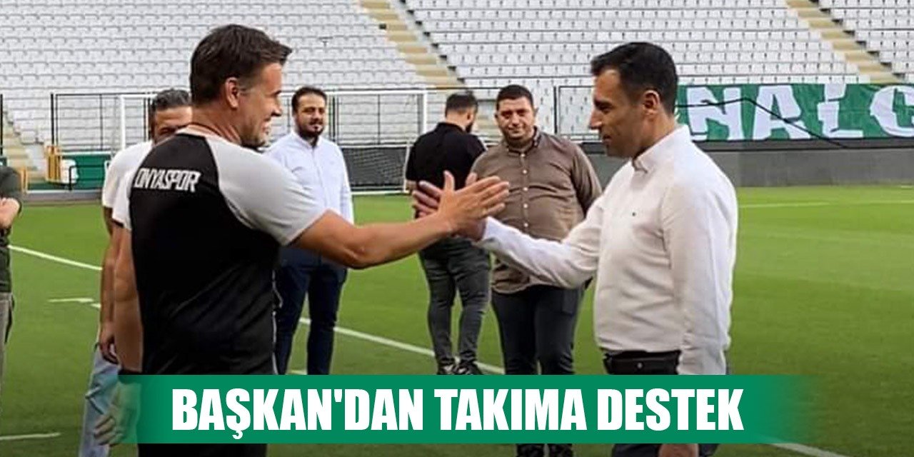 Konyaspor'da Başkan Özgökçen takımın yanında yer aldı