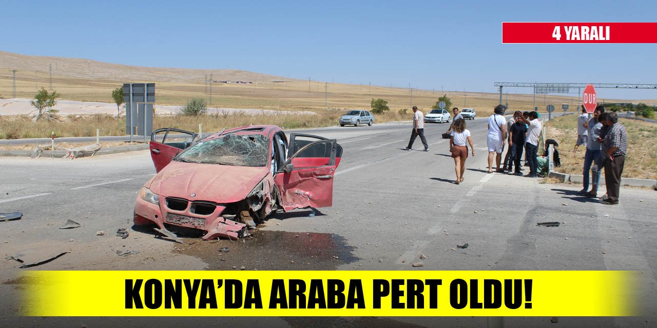 Konya'da trafik kazası! 4 yaralı
