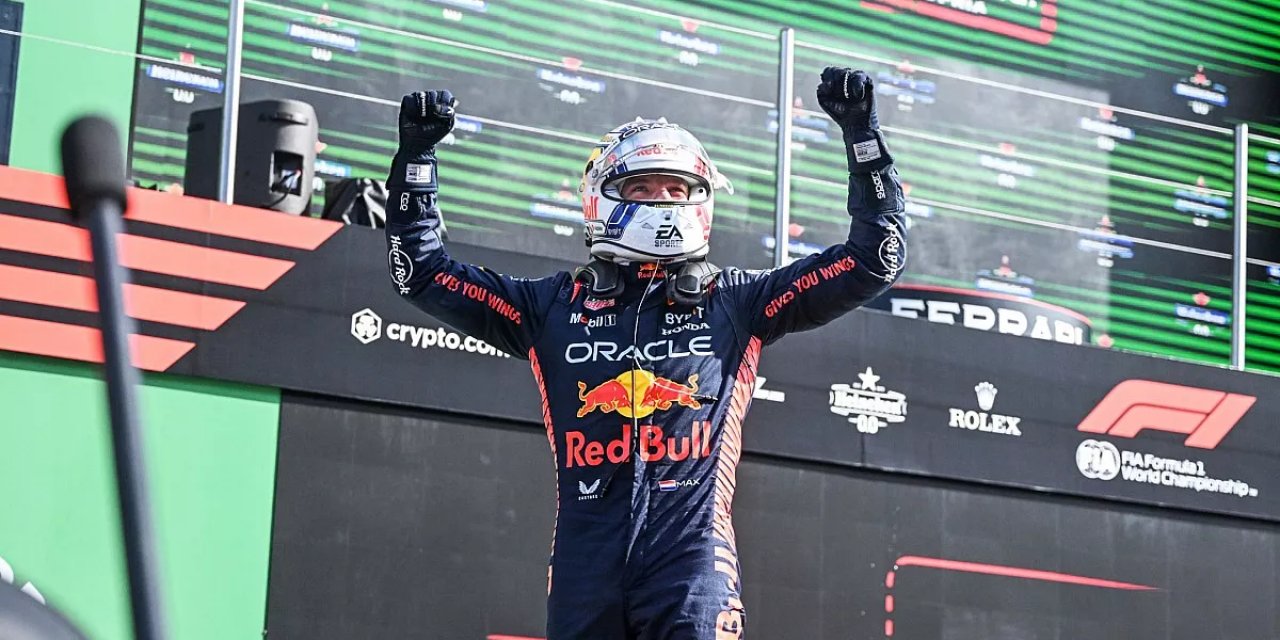 Verstappen evinde kazandı! Vettel'in rekorunu egale etti