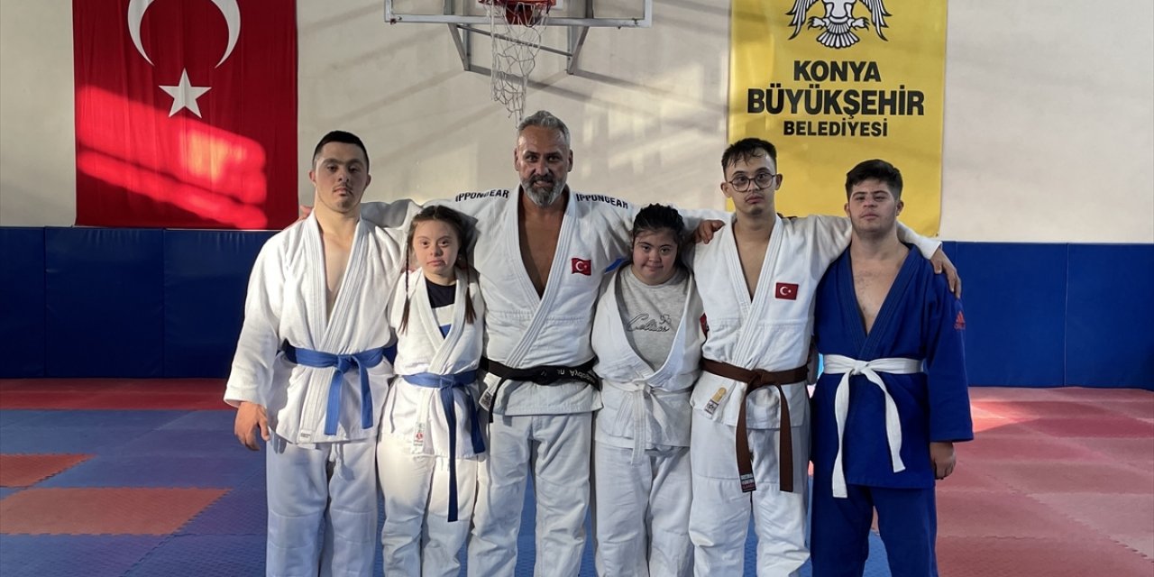 Konya'daki down sendromlu judocuların hedefi zirve