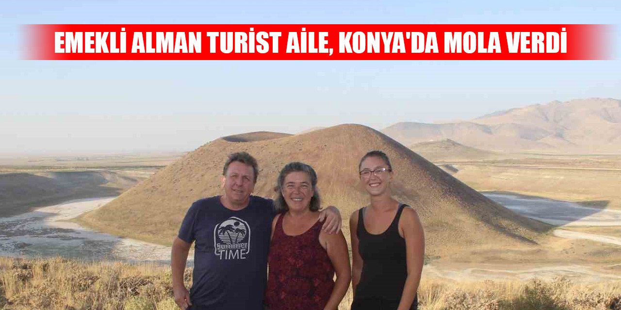 Emekli Alman turist aile, Konya'da mola verdi...